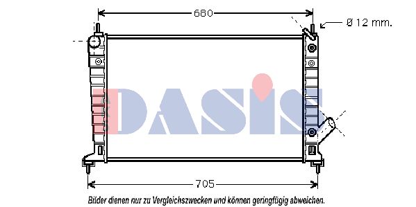 AKS DASIS Радиатор, охлаждение двигателя 190300N